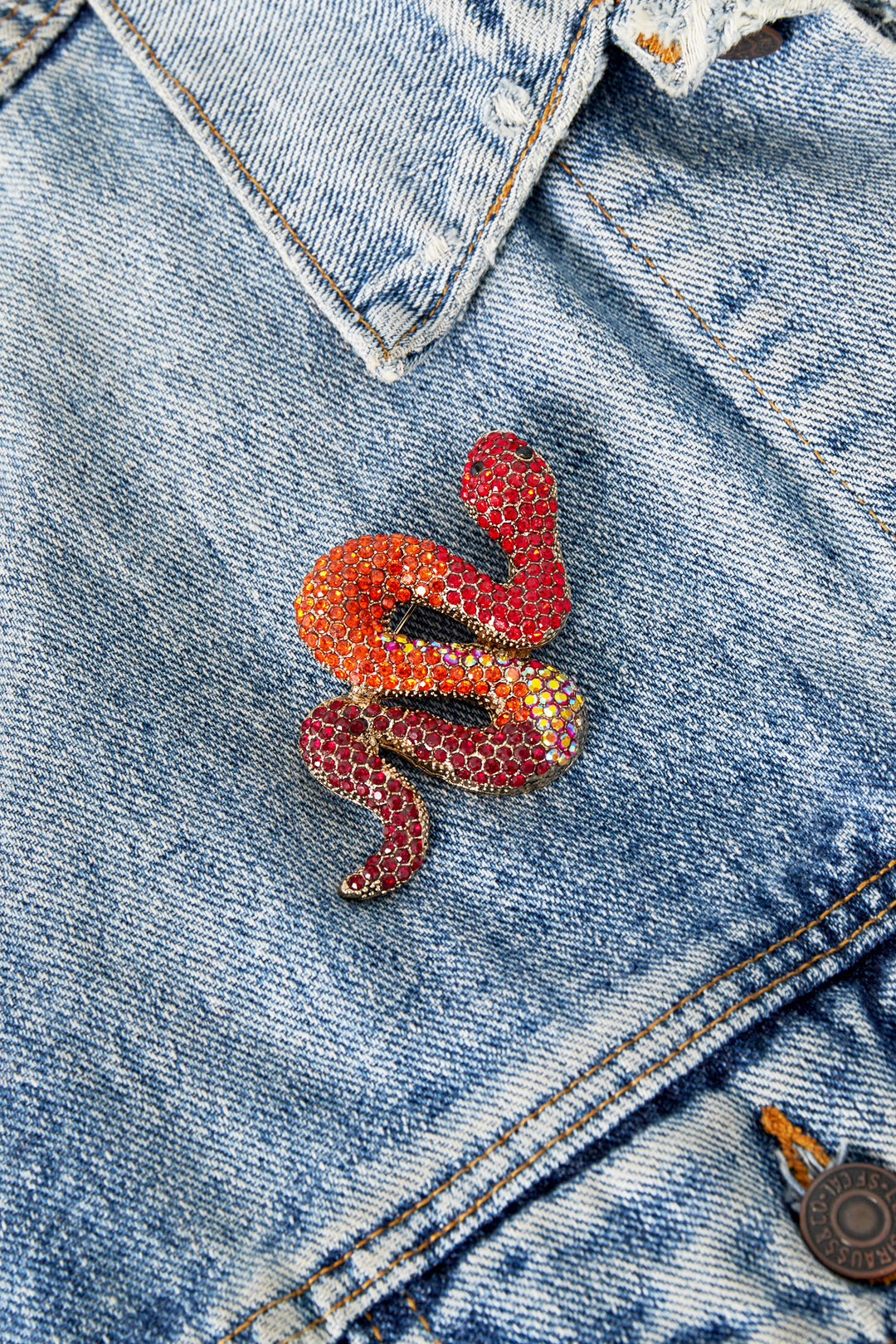Slang Broche - Roze &amp; Paars