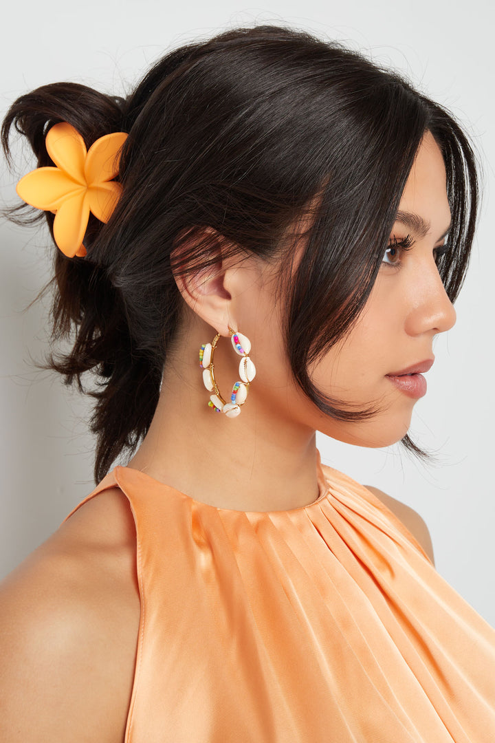 Hair clip flower - Plastic