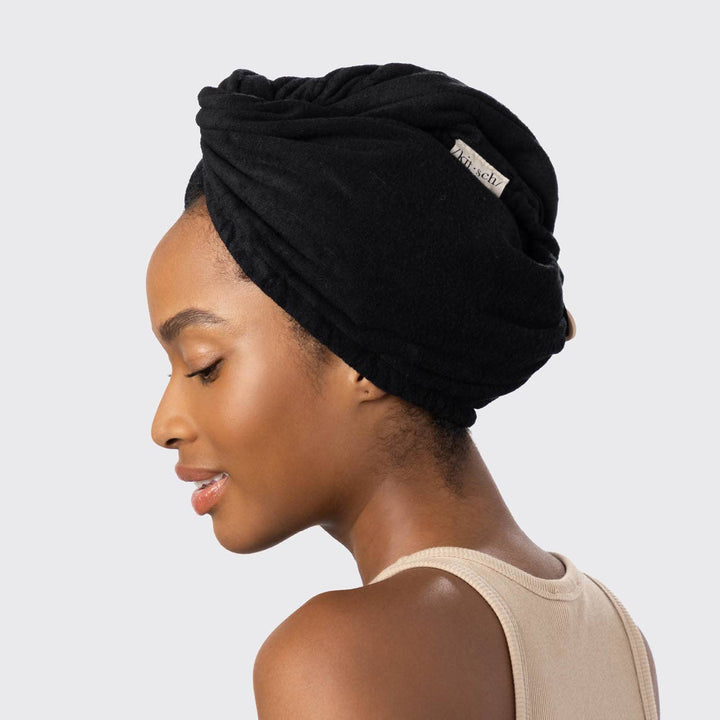 KITSCH – Sneldrogende Haarhanddoek Eco Black