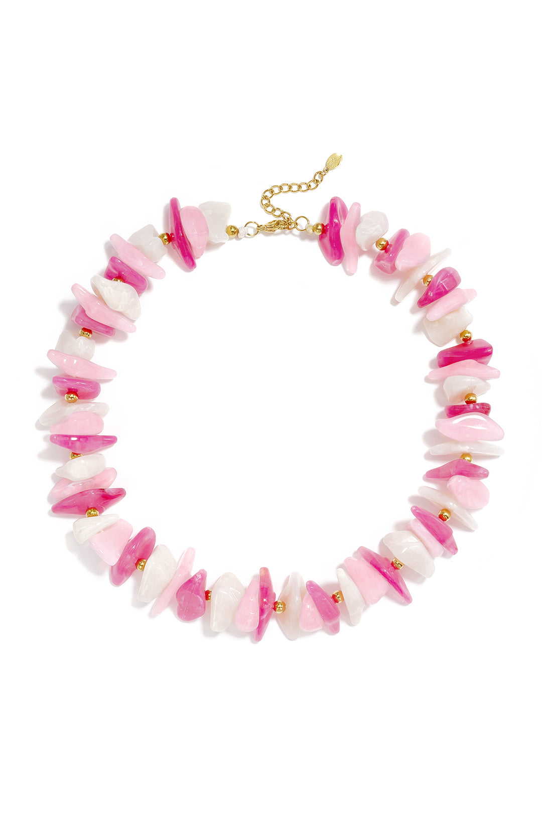 Kralen ketting met verschillende vormen en kleuren steentjes