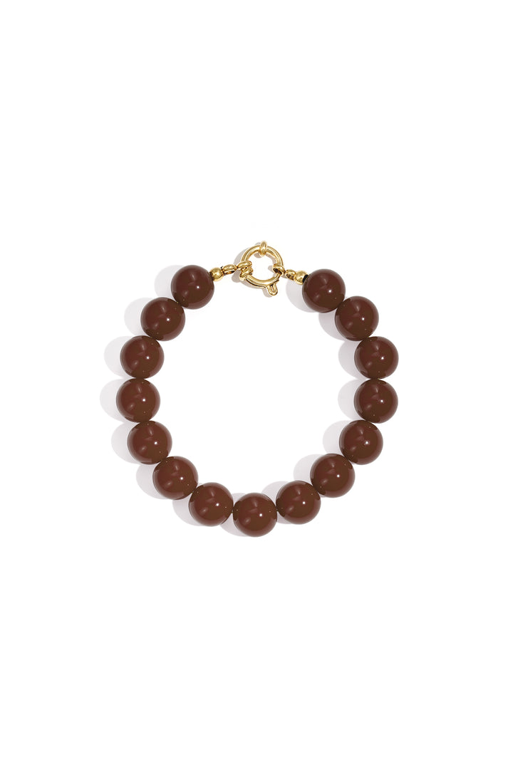 Armband met medium kralen en frontsluiting-12mm