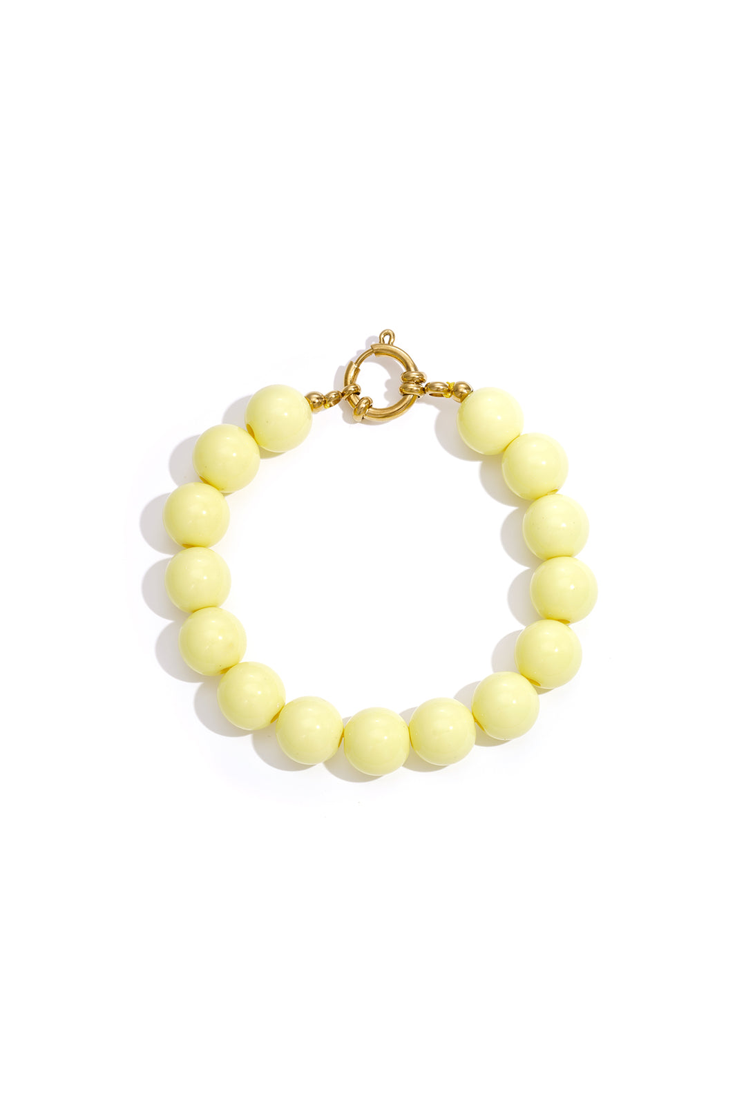 Armband met medium kralen en frontsluiting-12mm