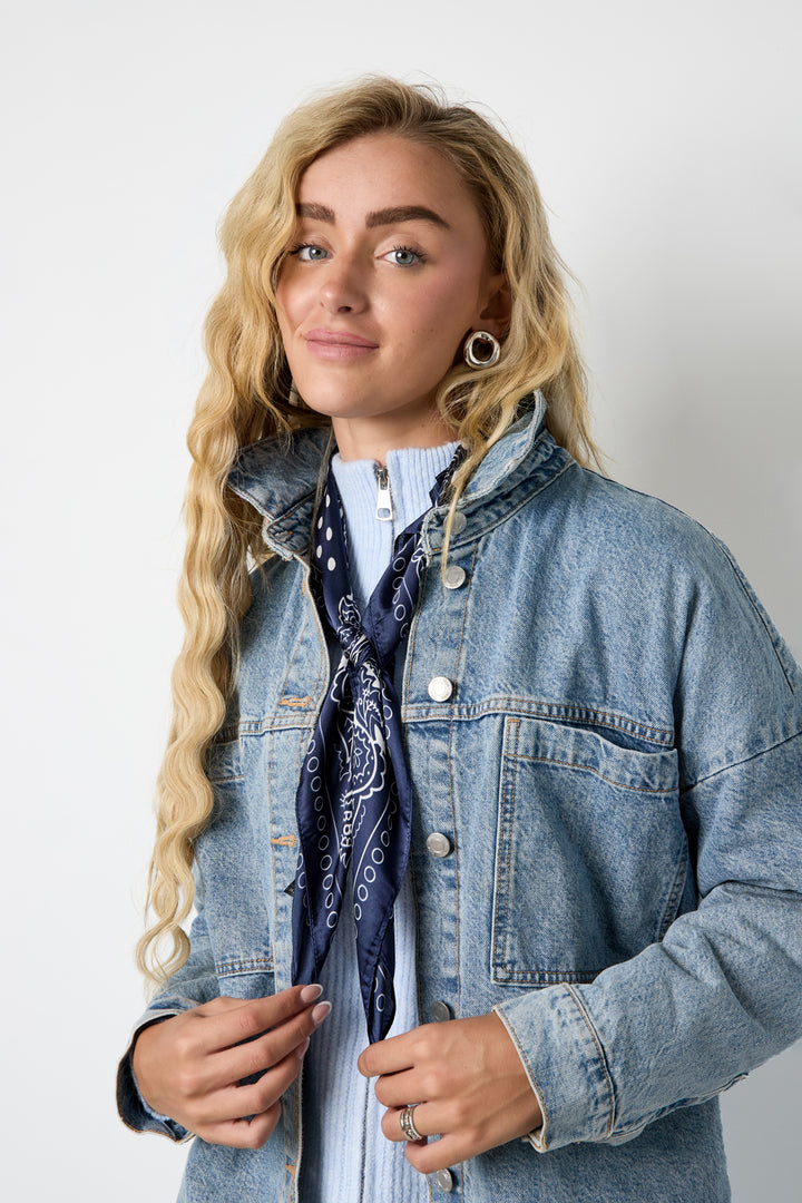 Wintersjaals met stippen, retro imitatiezijde, dagelijkse accessoires