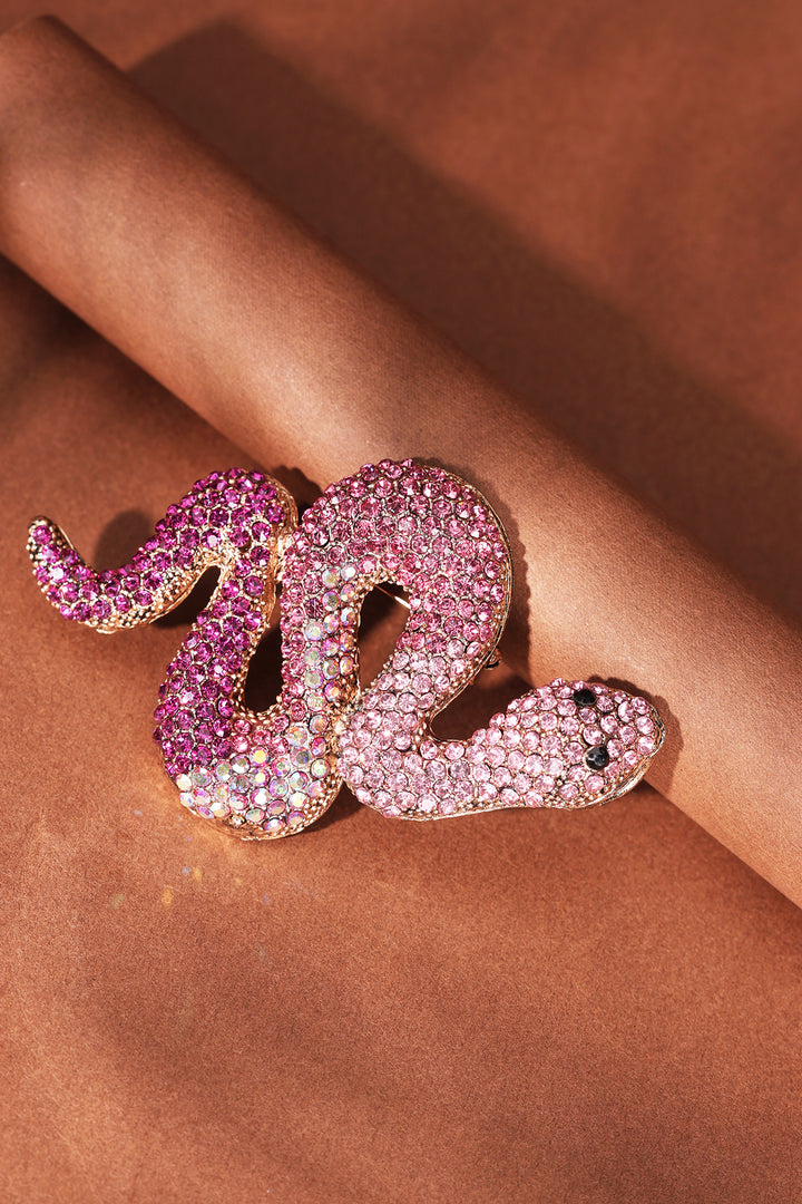 Slang Broche - Roze &amp; Paars