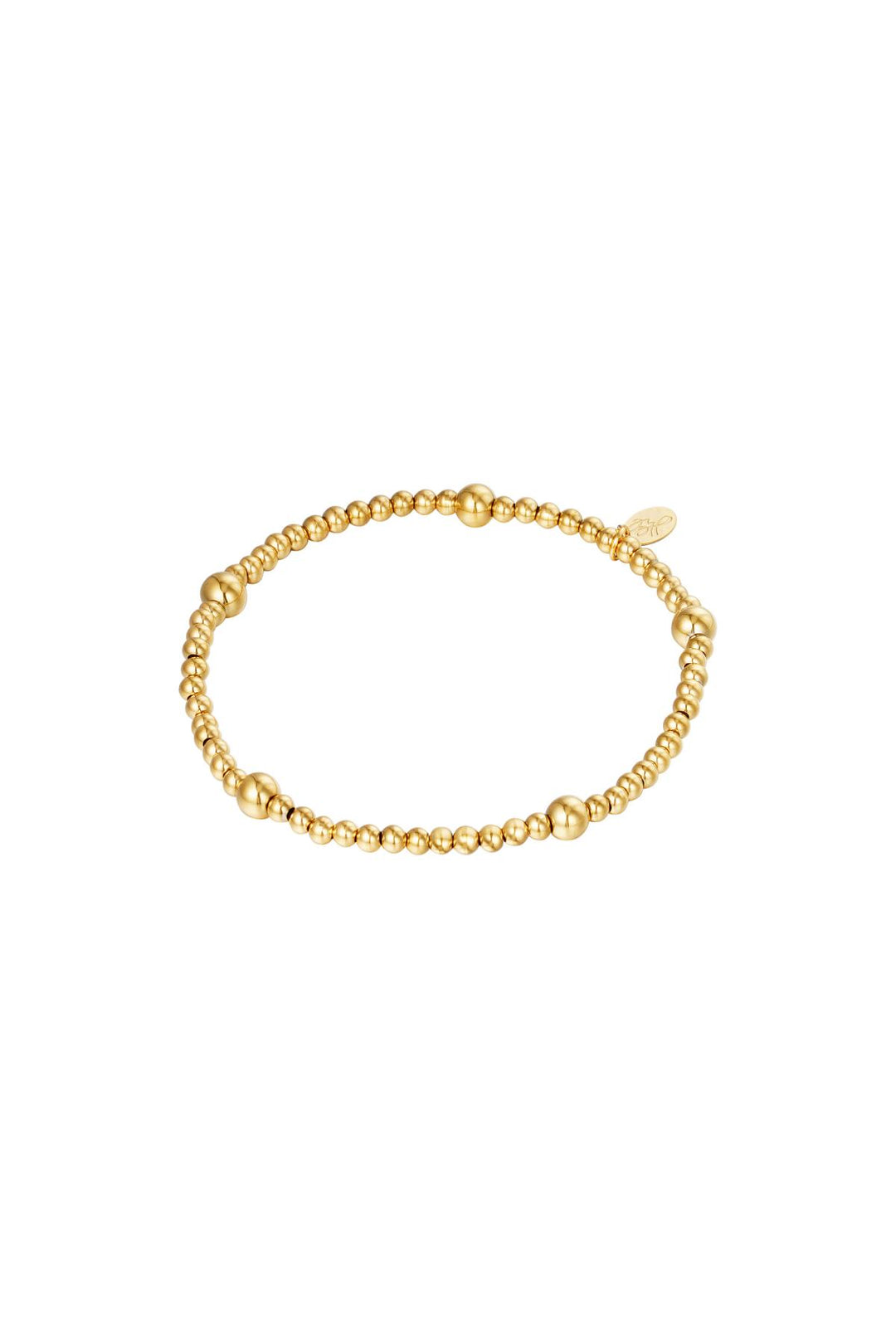 Armband Beady Goud kleur Stainless Steel
