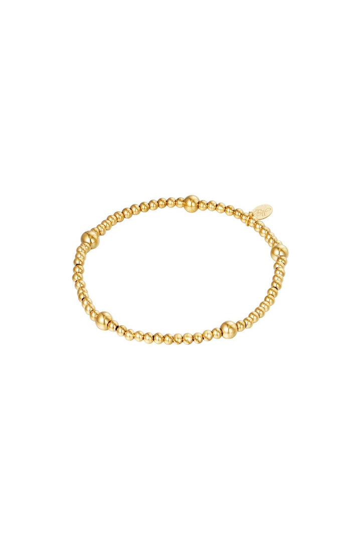 Armband Beady Goud kleur Stainless Steel
