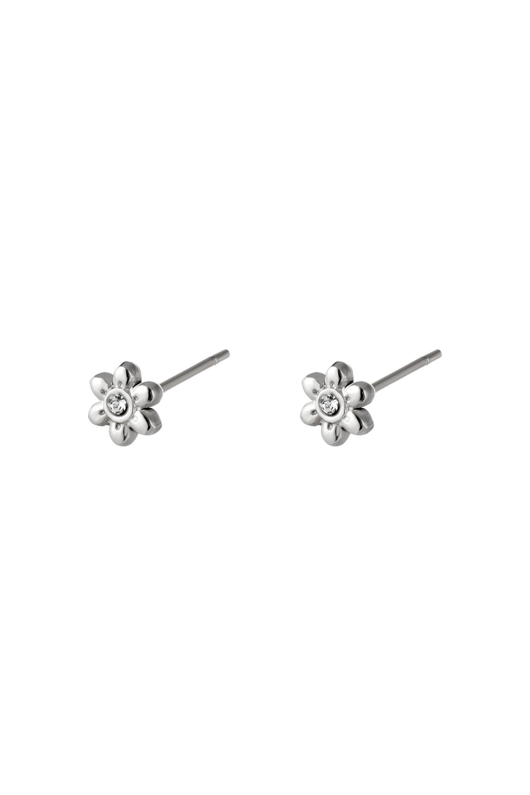 Roestvrijstalen oorsteker bloem Goud kleur Stainless Steel