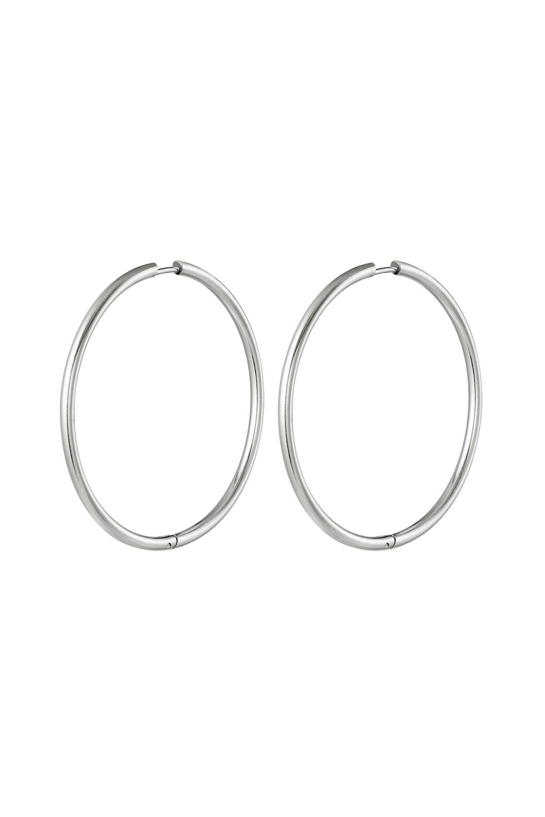 RVS oorbellen hoops groot Goud kleur Stainless Steel