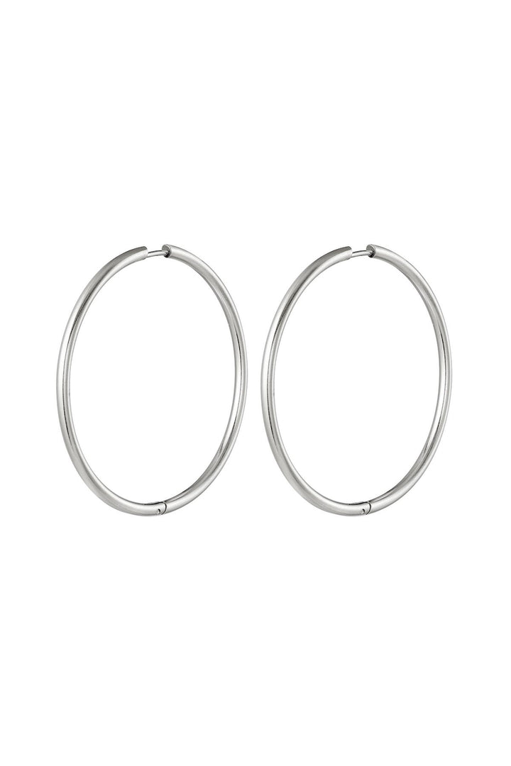 RVS oorbellen hoops groot Goud kleur Stainless Steel
