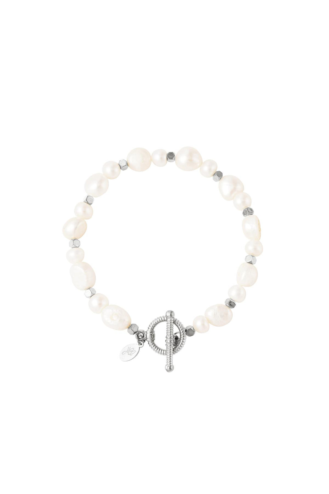 Roestvrij stalen armband parels Goud kleur Stainless Steel