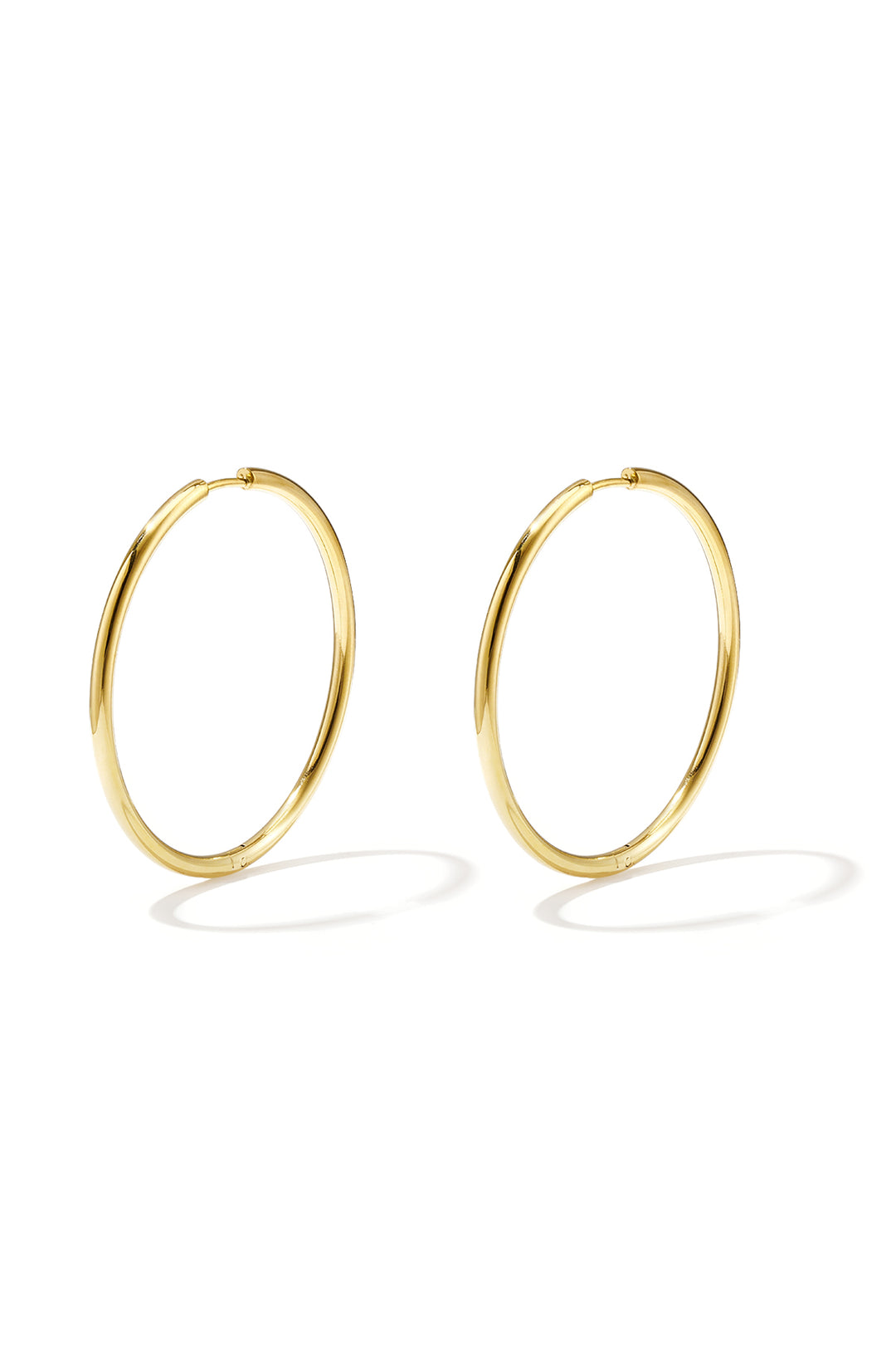 RVS oorbellen hoops medium Goud kleur Stainless Steel