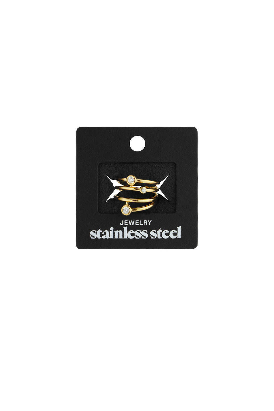 Roestvrijstalen statement ringen, casual, dagelijks, eenvoudig, serie, damessieraden