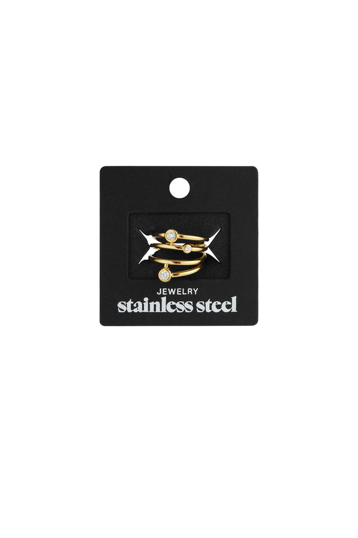 Roestvrijstalen statement ringen, casual, dagelijks, eenvoudig, serie, damessieraden