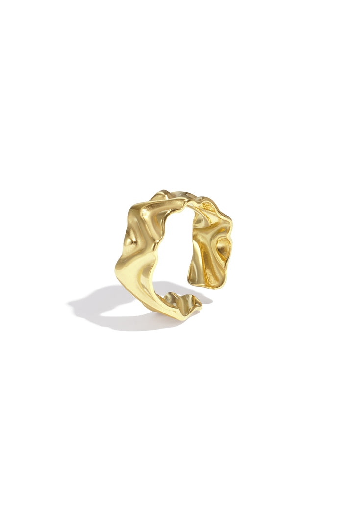 Roestvrijstalen minimalistische ringen onregelmatige vorm Casual Dagelijks Eenvoudig Serie Dames sieraden