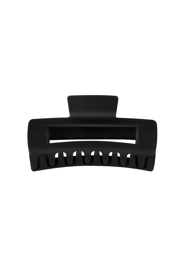 Hair clip rectangle - cream Plastic