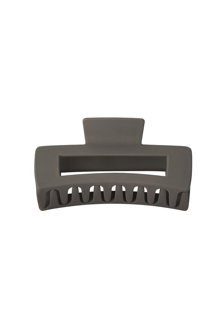 Hair clip rectangle - cream Plastic