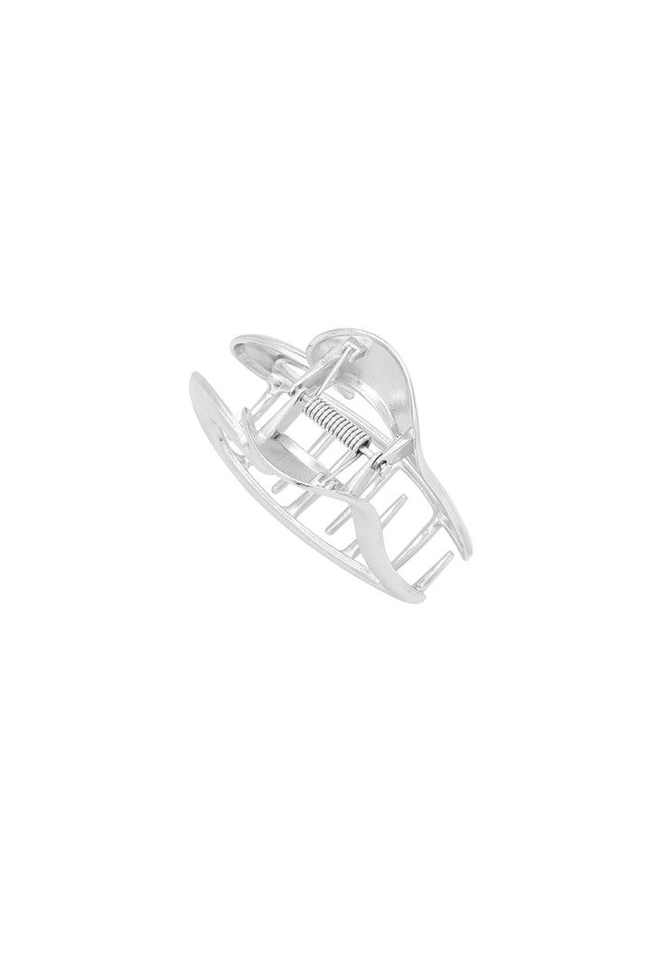 Silver color heart hair clip
