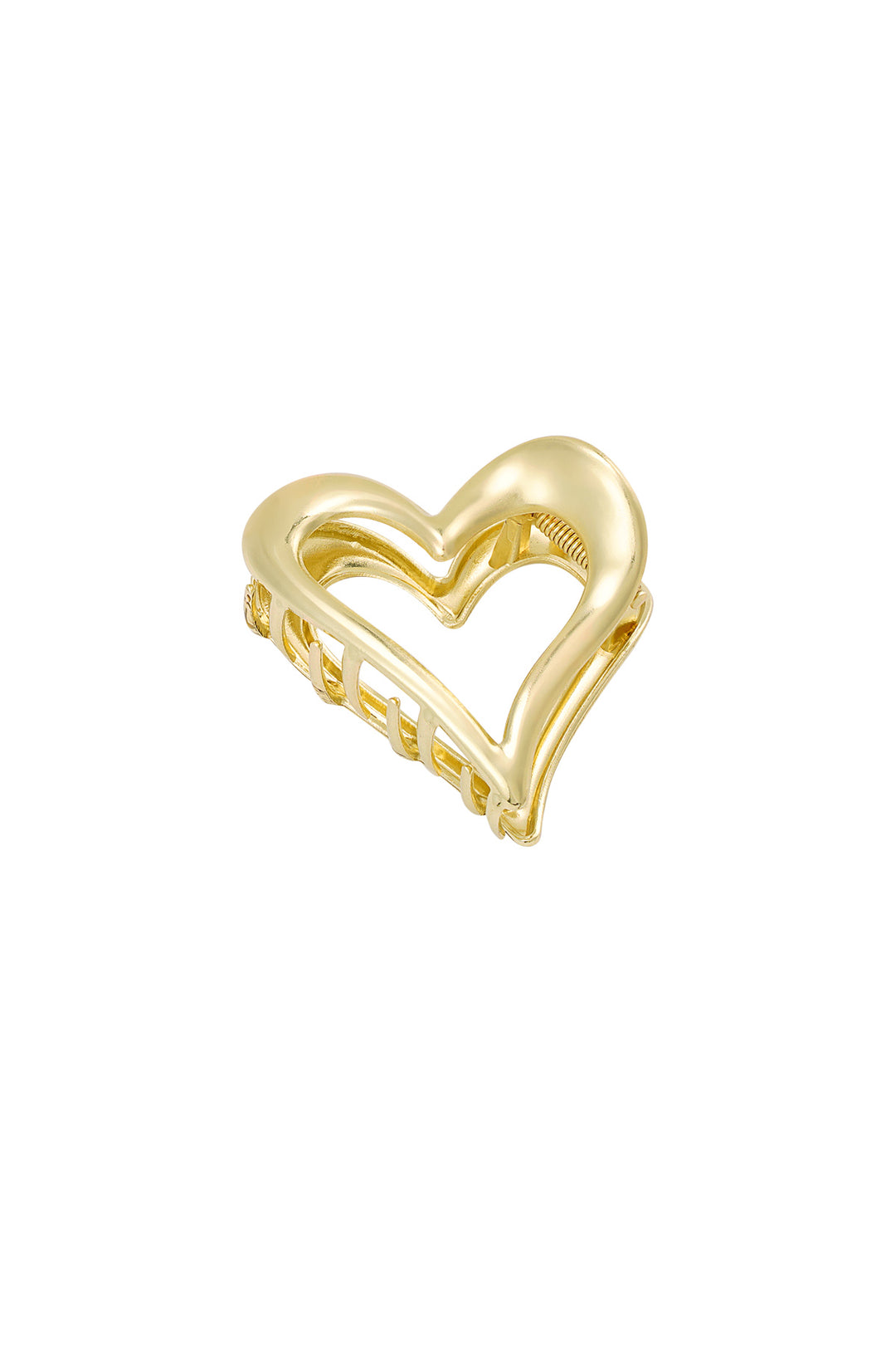 Silver color heart hair clip