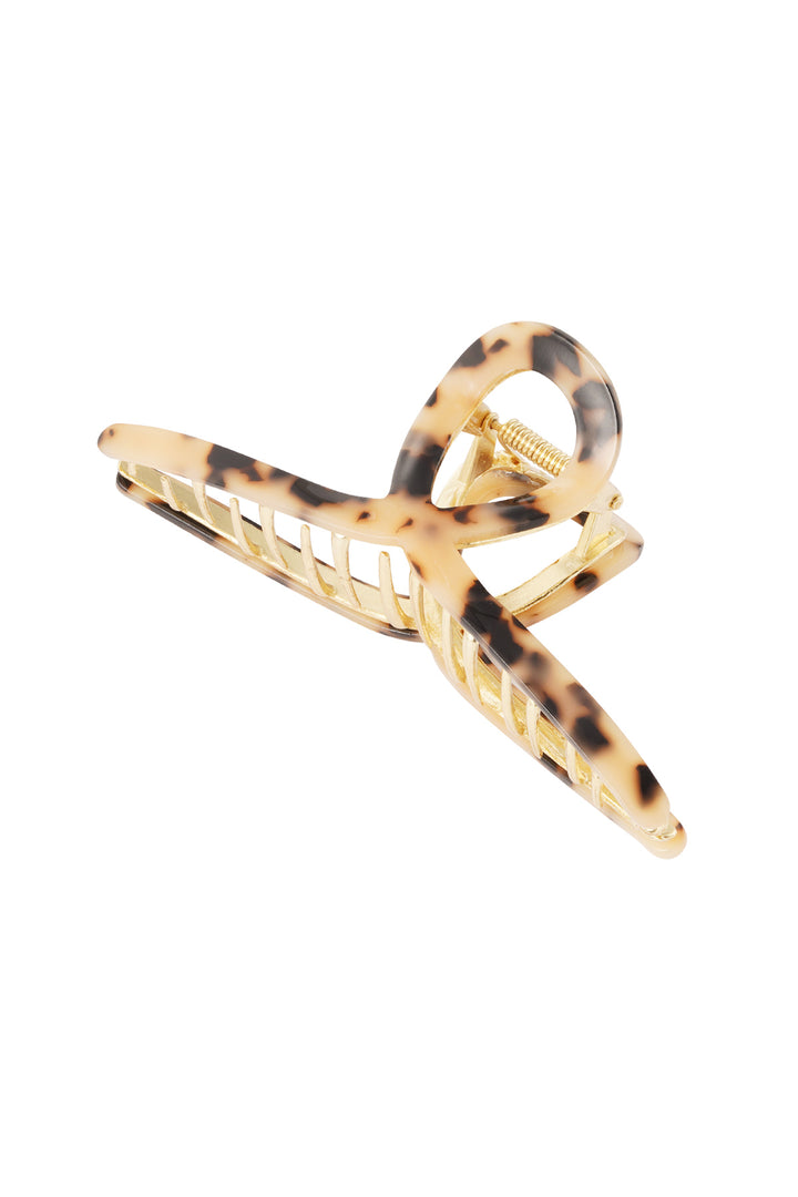 Hair clip curl marble - gray