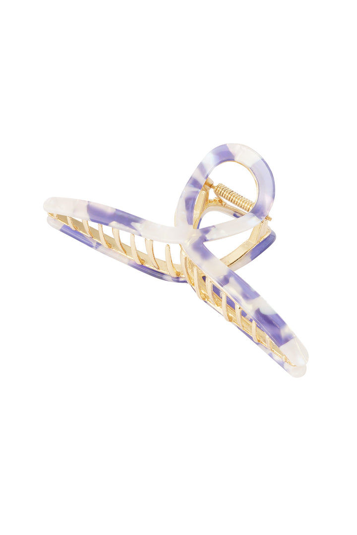 Hair clip curl marble - gray
