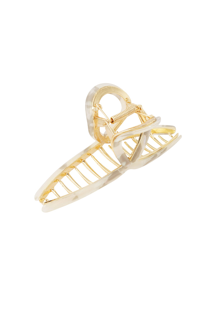 Hair clip curl marble - gray