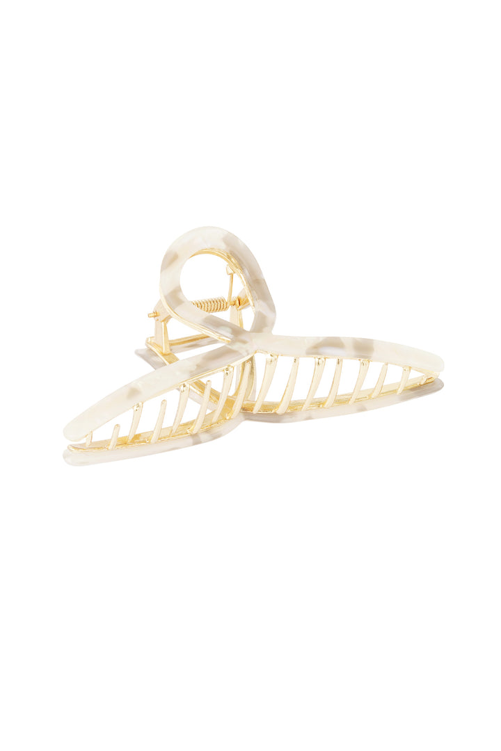 Hair clip curl marble - gray