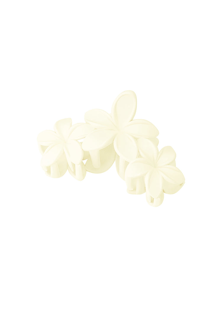 hair clip with large flowers - cotton candy pink