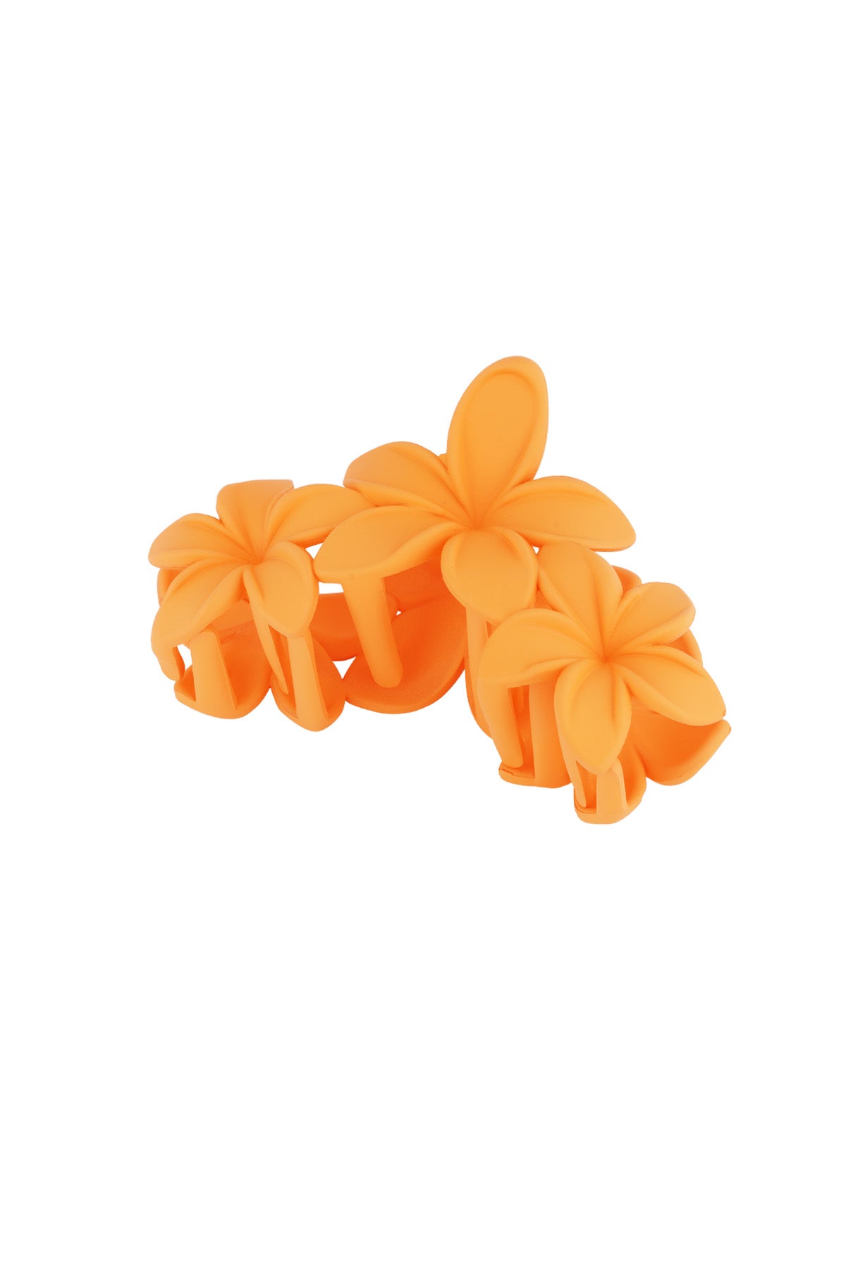 hair clip with large flowers - cotton candy pink