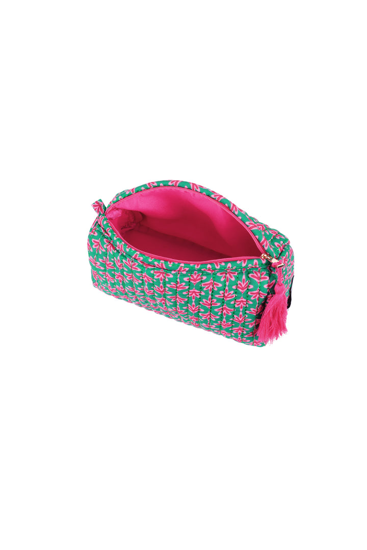 Floral makeup bag