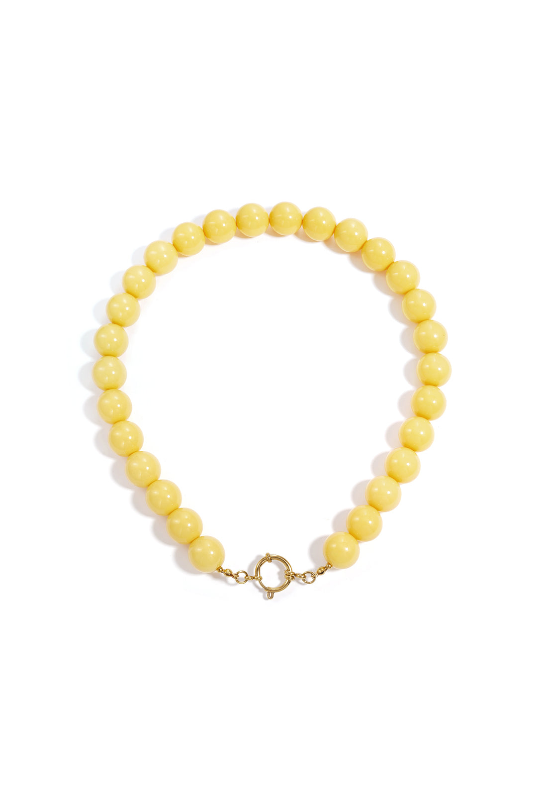 Ketting met grote kralen en frontsluiting-15mm