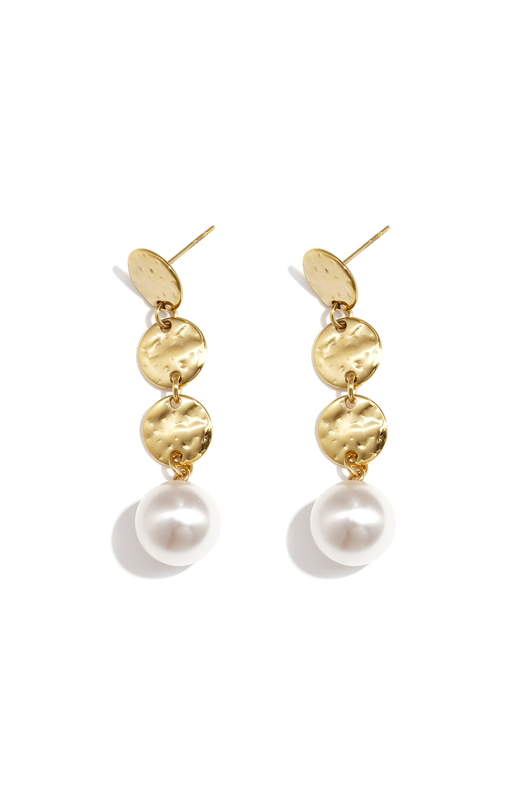 Hangende oorbellen van roestvrij staal met geometrische vorm, elegante en eenvoudige collectie voor dagelijks gebruik. Damessieraden.