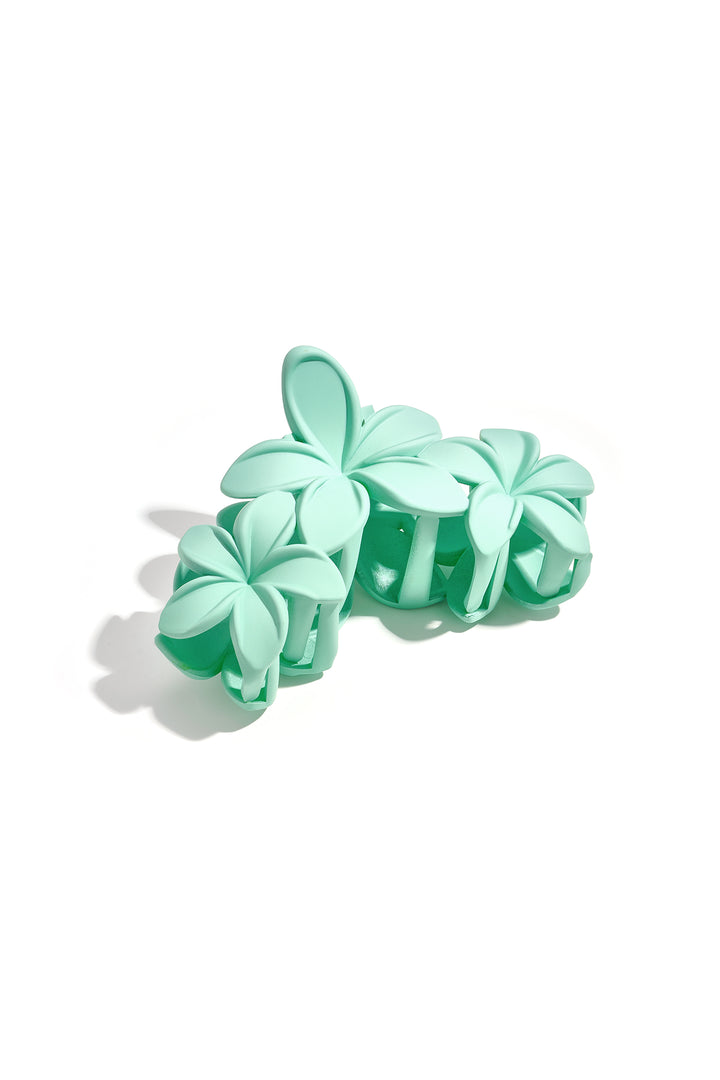 hair clip with large flowers - cotton candy pink