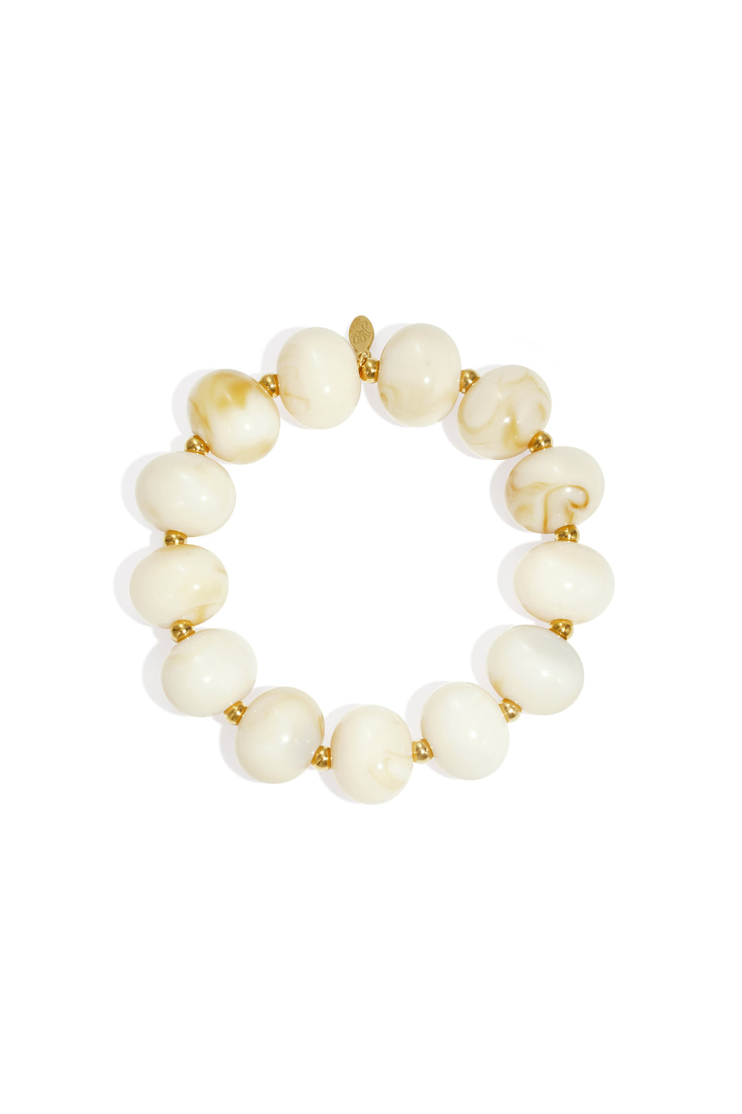Elastieke kralenarmband met grote kralen