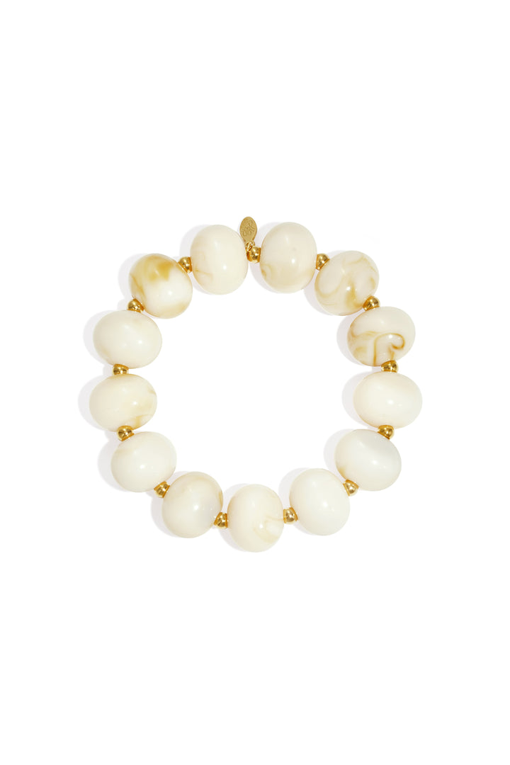 Elastieke kralenarmband met grote kralen