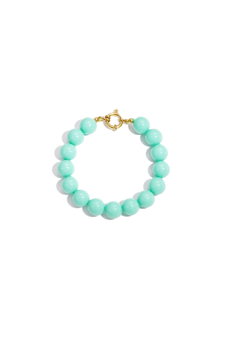 Armband met medium kralen en frontsluiting-12mm
