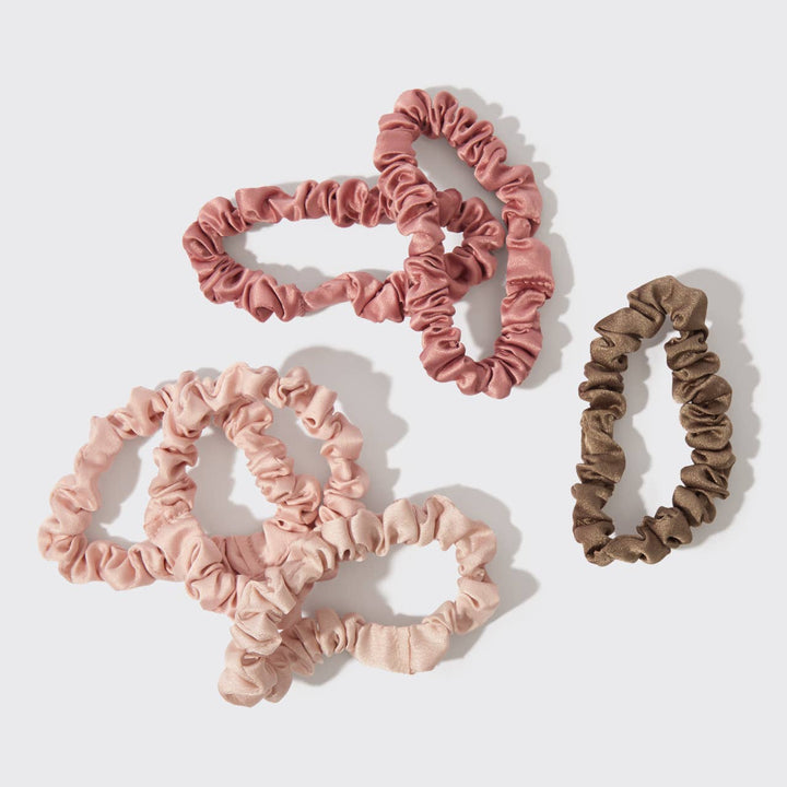 KITSCH - Holiday Ultra Petite Scrunchies (6 stuks) – Terracotta