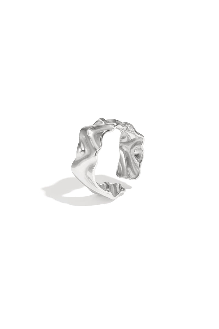 Roestvrijstalen minimalistische ringen onregelmatige vorm Casual Dagelijks Eenvoudig Serie Dames sieraden