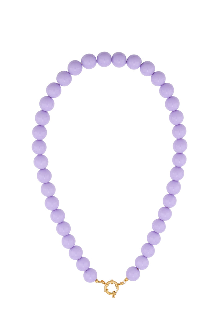 Ketting met kralen en frontsluiting-12mm