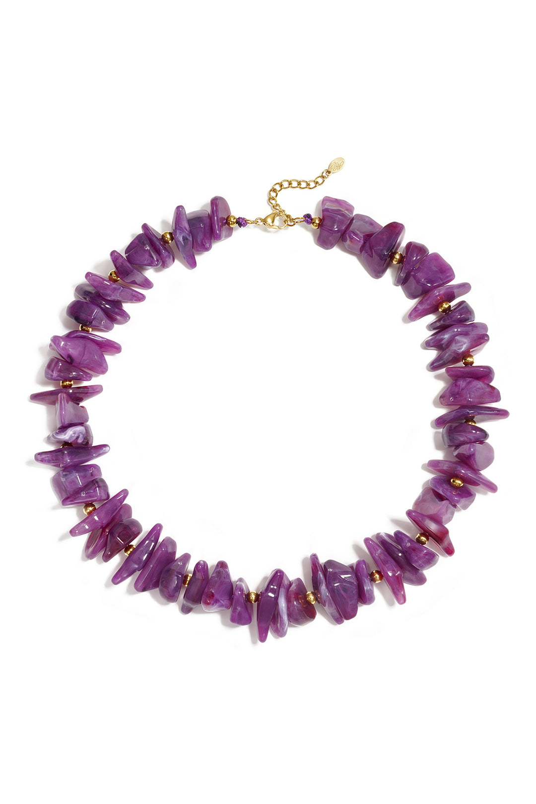 Kralen ketting met verschillende vormen en kleuren steentjes