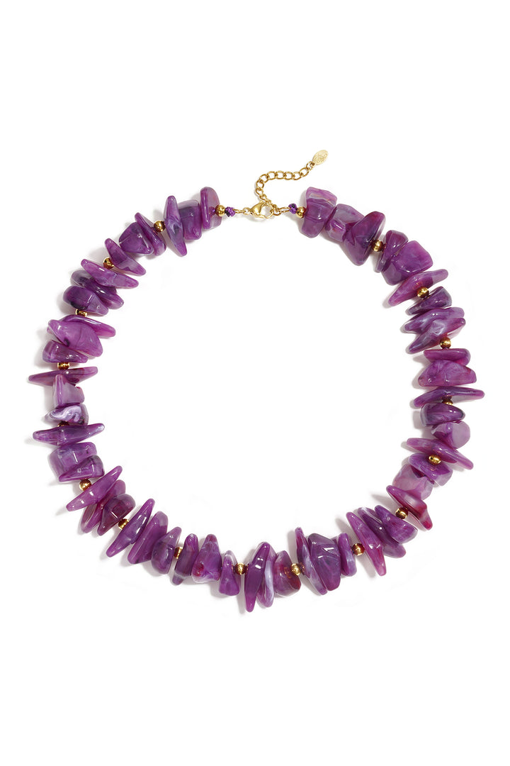 Kralen ketting met verschillende vormen en kleuren steentjes
