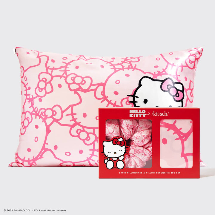 KITSCH – Hello Kitty x Kitsch Set met Satijnen Kussensloop & Kussen