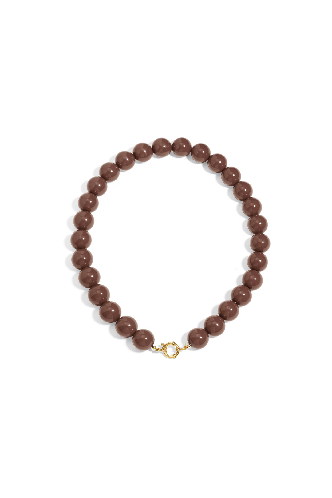 Ketting met grote kralen en frontsluiting-15mm