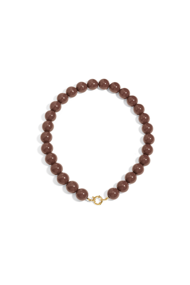 Ketting met grote kralen en frontsluiting-15mm