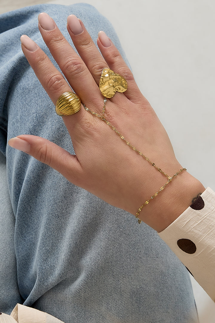Handchain met chunky ketting