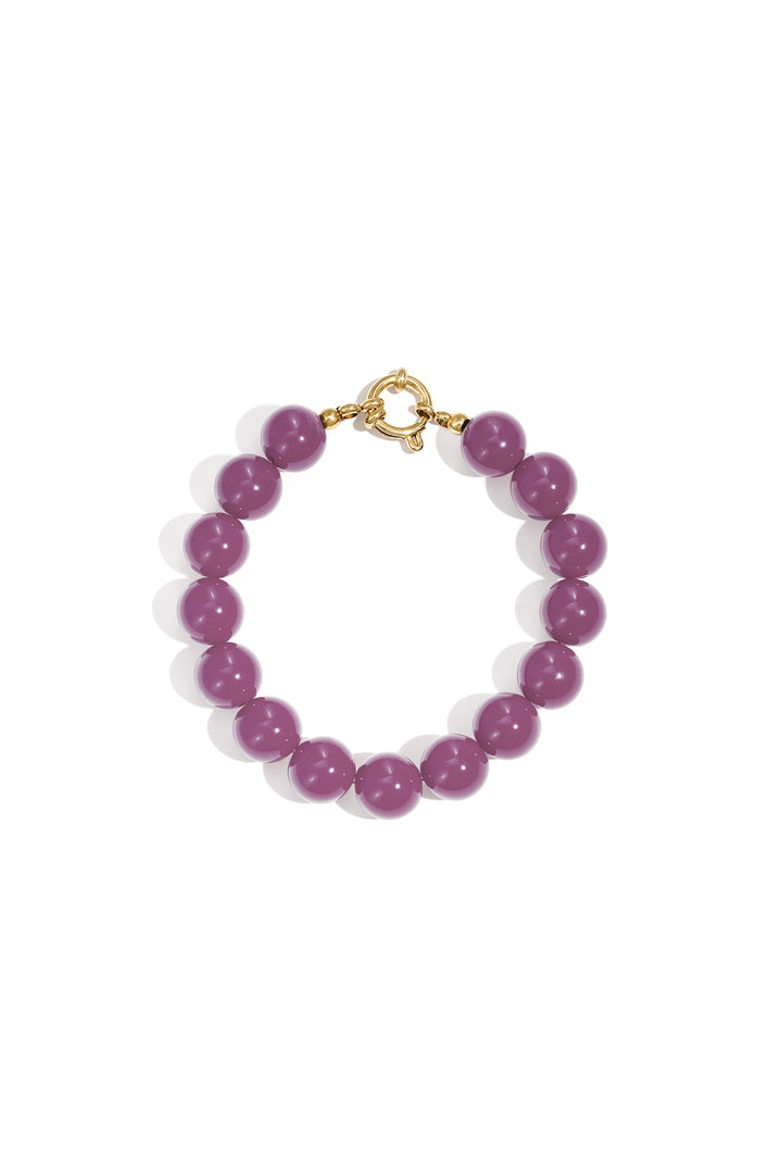 Armband met medium kralen en frontsluiting-12mm