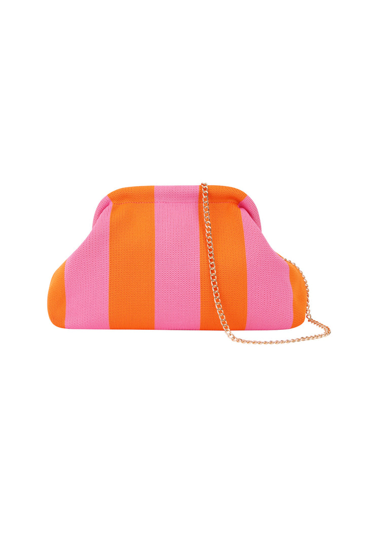 Gestreepte strandclutch