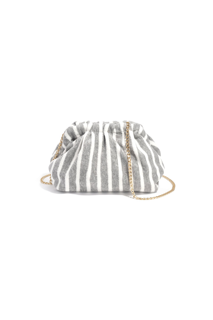Crossbodytas met strepen, eenvoudig model, polyester, dagelijkse accessoires