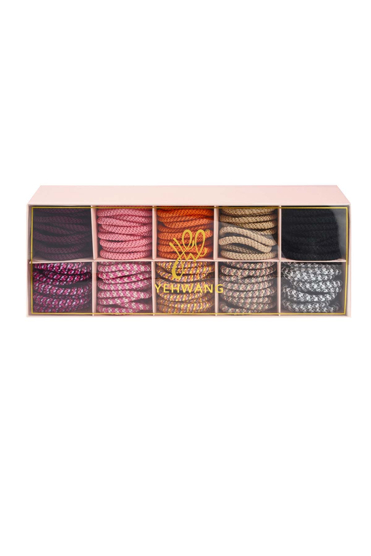 Hair elastic bracelets box bright and basic - multi