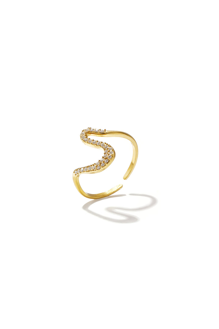 Belegde swoosh ring