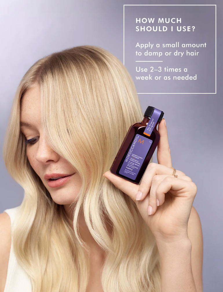 Moroccanoil Treatment Purple 50 ml met Pomp – Voor Blond &amp; Grijs Haar